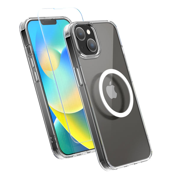 XClear (4 in 1 Bundle) For iPhone 14 Plus: 3-pack Screen Protector & 1pc Clear Case - Clear
