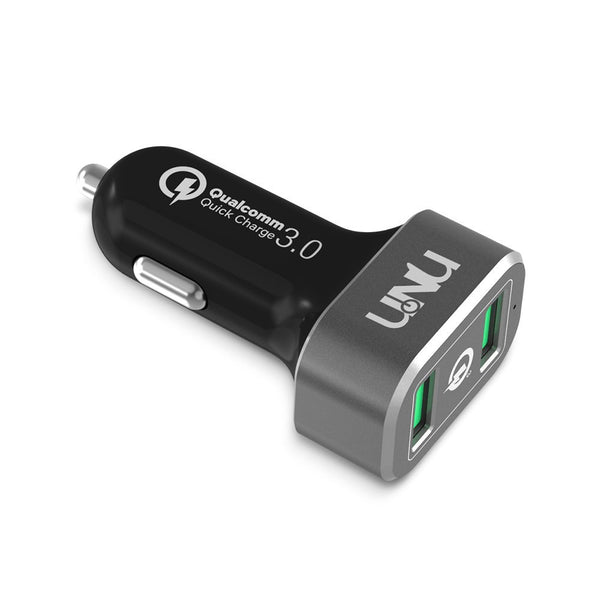 Qualcomm Quick Charge 3.0 Dual Port Car Charger / Carcharger - White